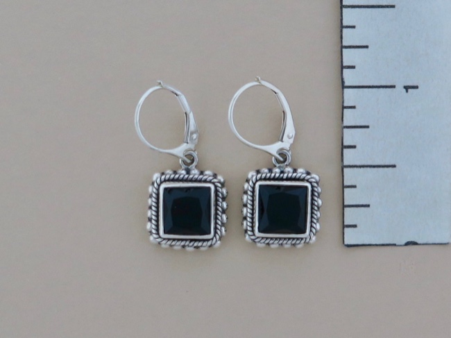 Bali Onyx Earrings - Click Image to Close