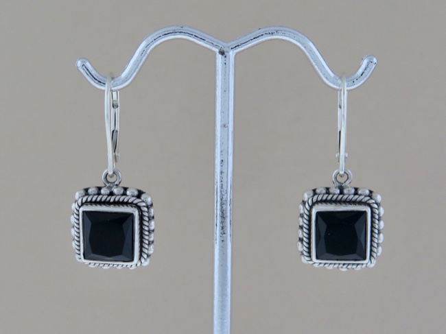 Bali Onyx Earrings - Click Image to Close