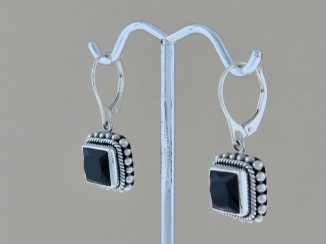 Bali Onyx Earrings - Click Image to Close