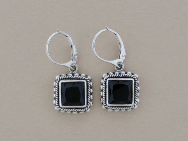 Bali Onyx Earrings - Click Image to Close