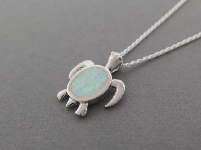 Opal Turtle Necklace - Click Image to Close