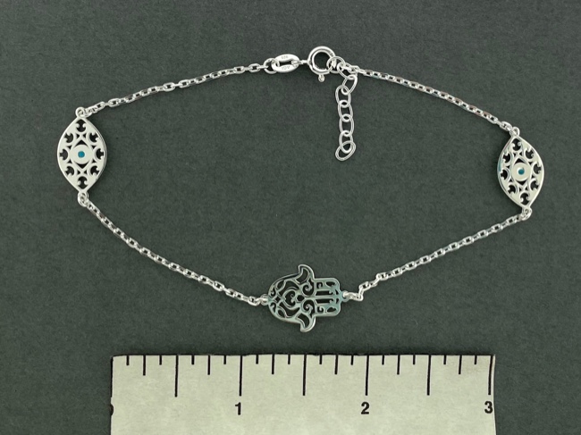 Anklets! Sterling Hamsa - Click Image to Close