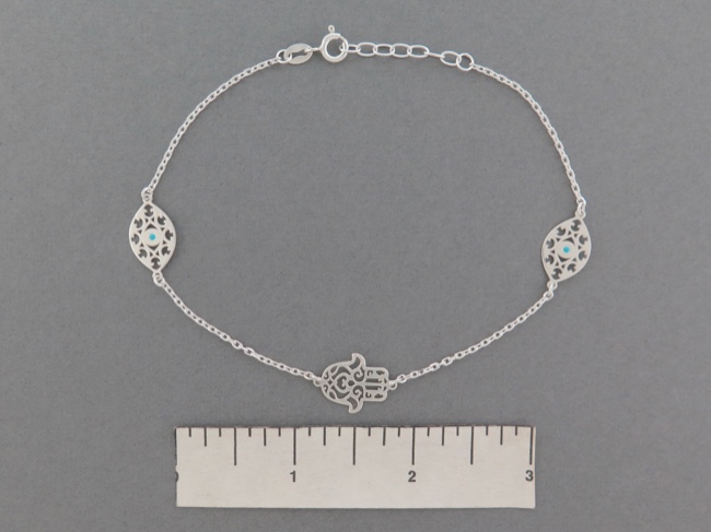 Anklets! Sterling Hamsa - Click Image to Close