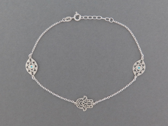 Anklets! Sterling Hamsa - Click Image to Close