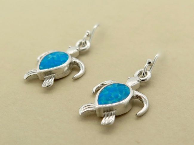 Opal Turtle Dangles - Click Image to Close