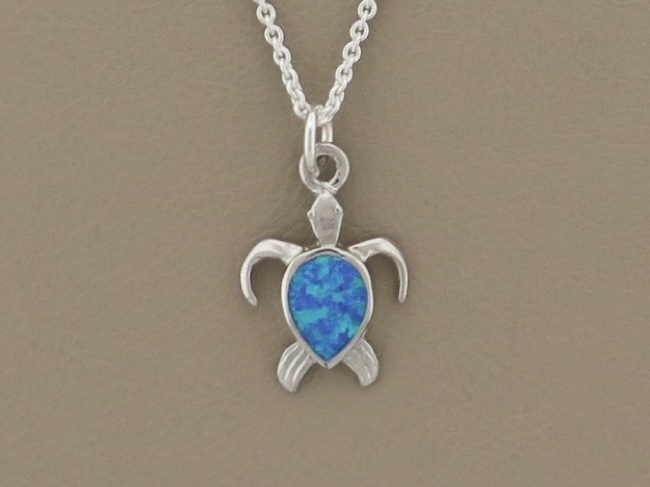 Opal Turtle Necklace - Click Image to Close