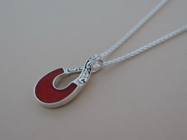 Coral Loop Necklace - Click Image to Close