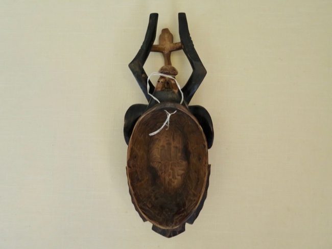 Guro Handpainted Double Hornbill Headdress - Click Image to Close