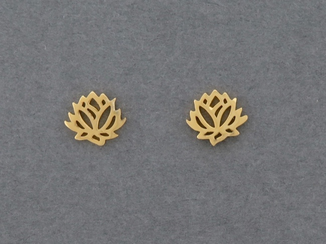 Gold Vermeil Lotus - Click Image to Close