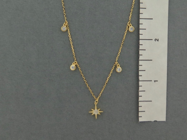 Gold Vermeil CZ Stars - Click Image to Close