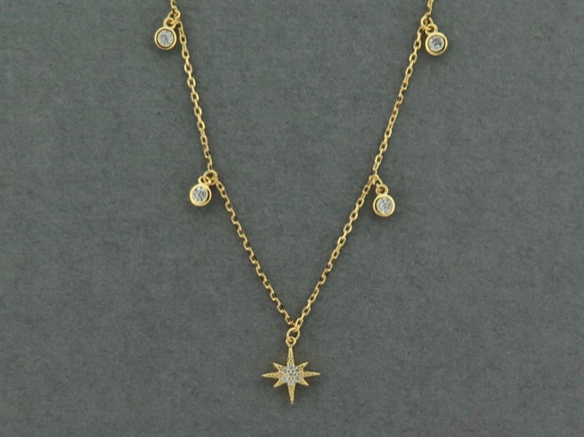 Gold Vermeil CZ Stars - Click Image to Close