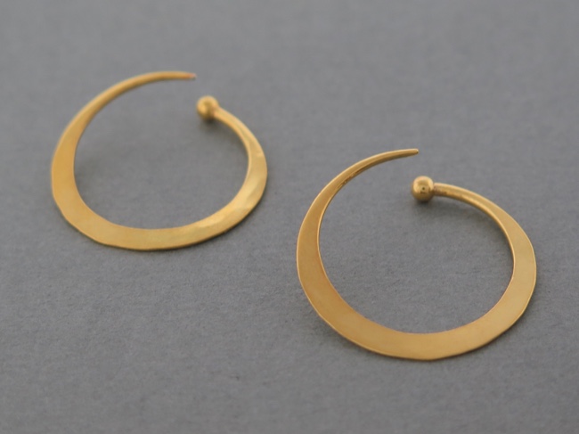 Gold Vermeil Hoops - Click Image to Close