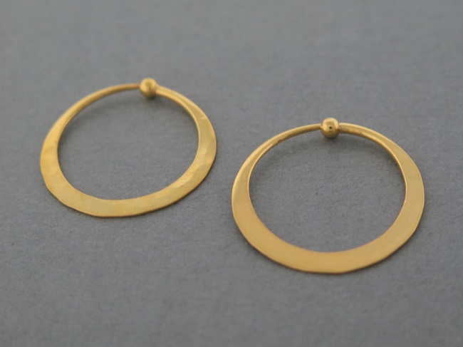 Gold Vermeil Hoops - Click Image to Close