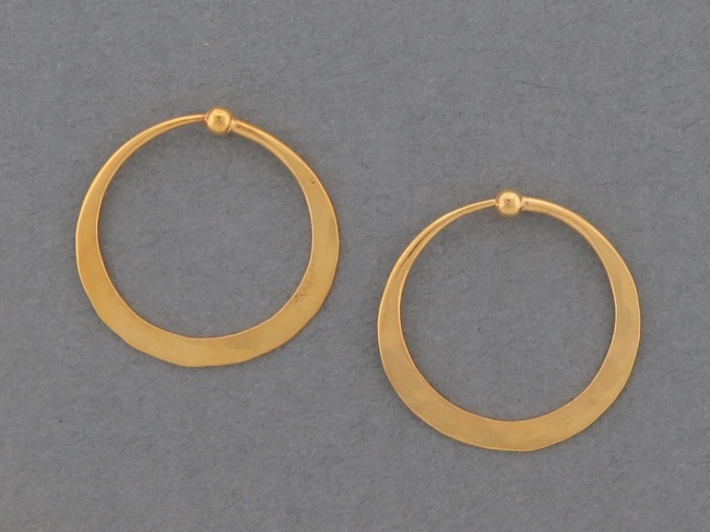 Gold Vermeil Hoops - Click Image to Close