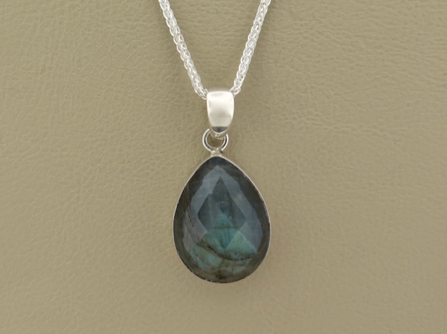 Labradorite Faceted Tear - Click Image to Close