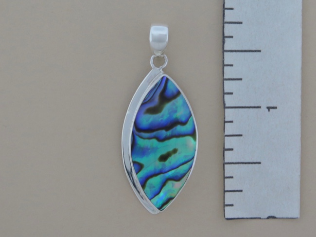 Abalone Ellipse Pendant - Click Image to Close