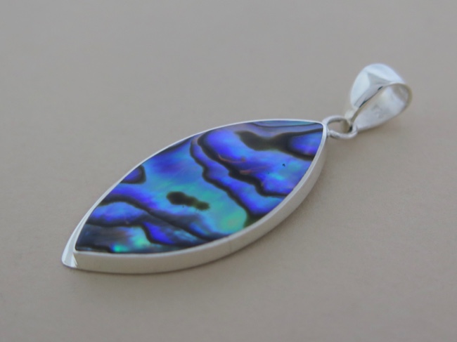 Abalone Ellipse Pendant - Click Image to Close