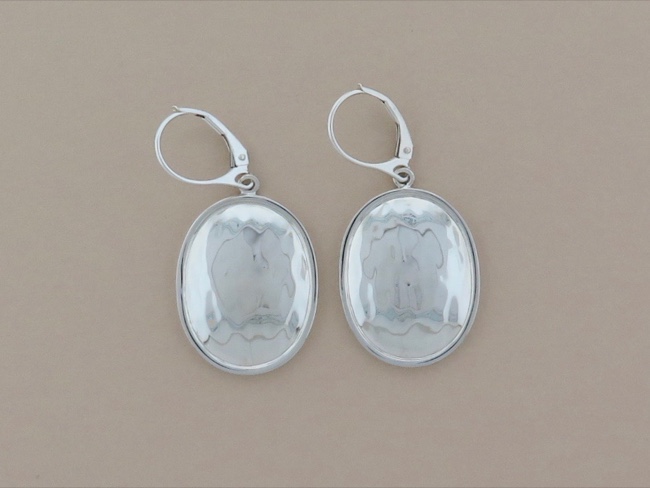 Sterling Oval Dangles - Click Image to Close