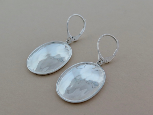 Sterling Oval Dangles - Click Image to Close