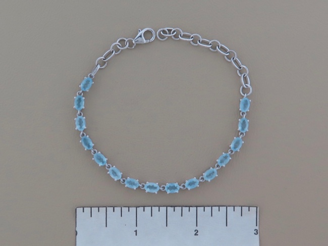 Aquamarine Oval Links - Click Image to Close