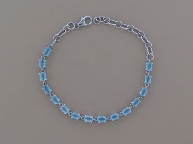 Aquamarine Oval Links - Click Image to Close