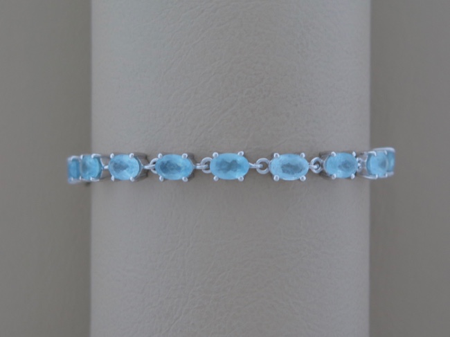 Aquamarine Oval Links - Click Image to Close