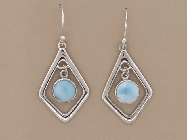 Larimar Long Dangle - Click Image to Close