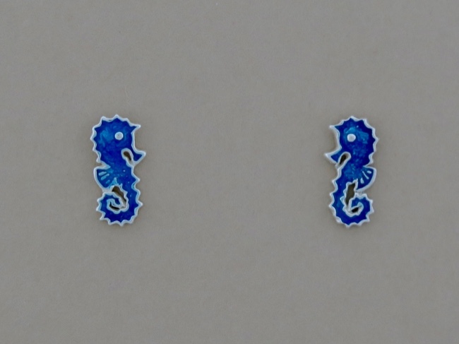 Adorable Enamel Seahorse - Click Image to Close