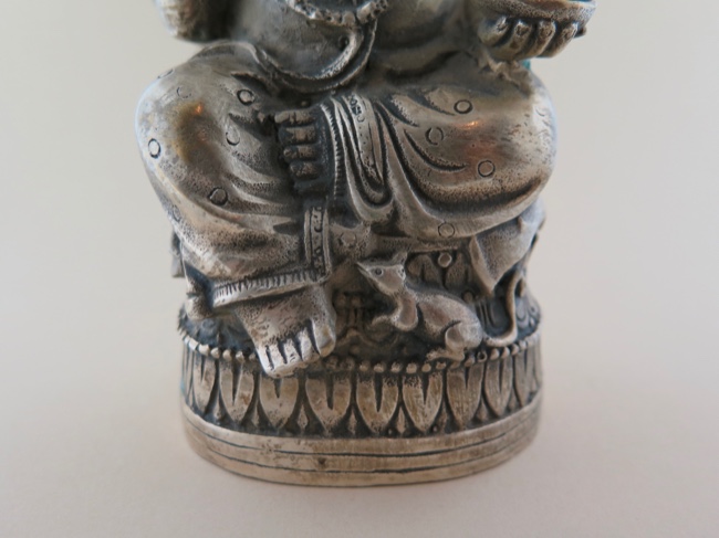 Old, Casted White Metal of Highly Revered Ganesha - Click Image to Close