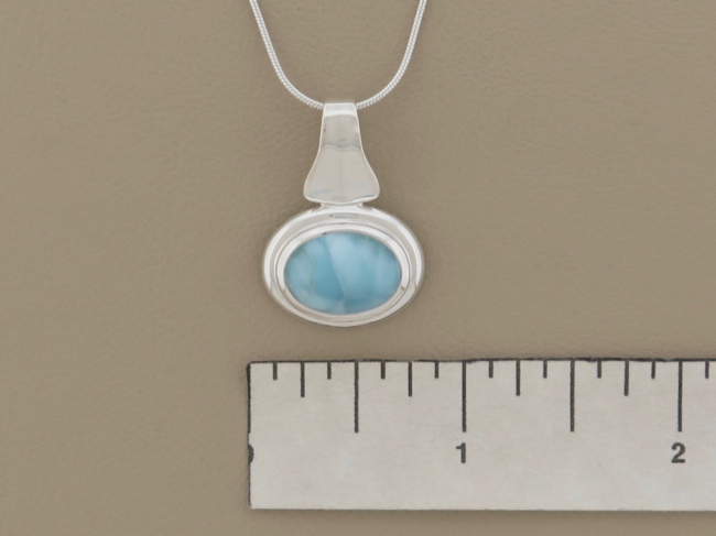 Larimar Oval Necklace - Click Image to Close