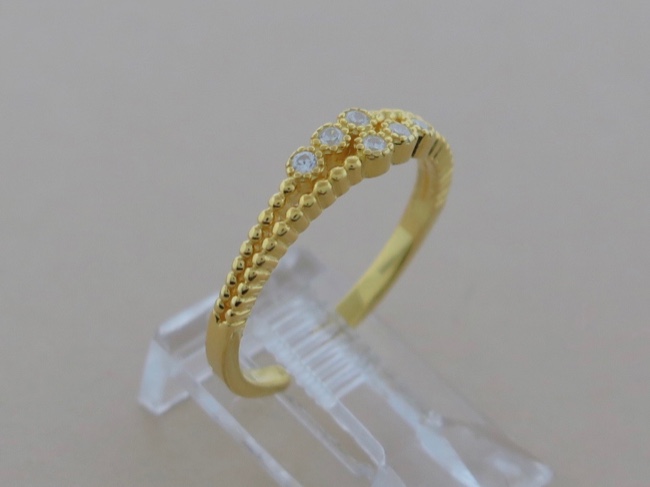 Vermeil Gold CZ Ring - Click Image to Close
