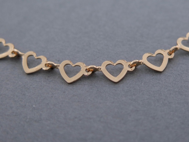 Anklets! Golden Hearts - Click Image to Close