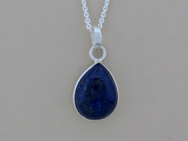 Lapis Tear Necklace - Click Image to Close