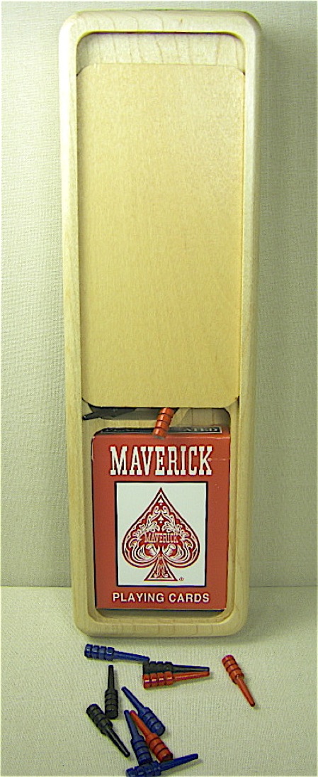 Wood Inlaid Cribbage Board American Maple - Click Image to Close