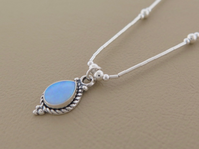 Opal Tear Necklace - Click Image to Close