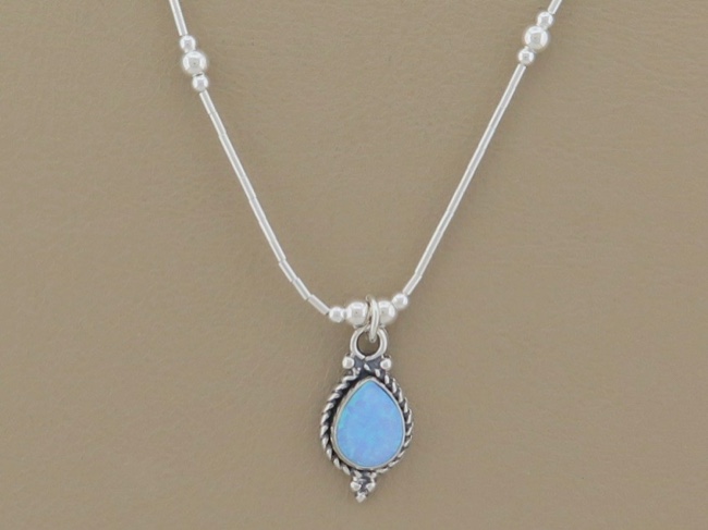 Opal Tear Necklace - Click Image to Close