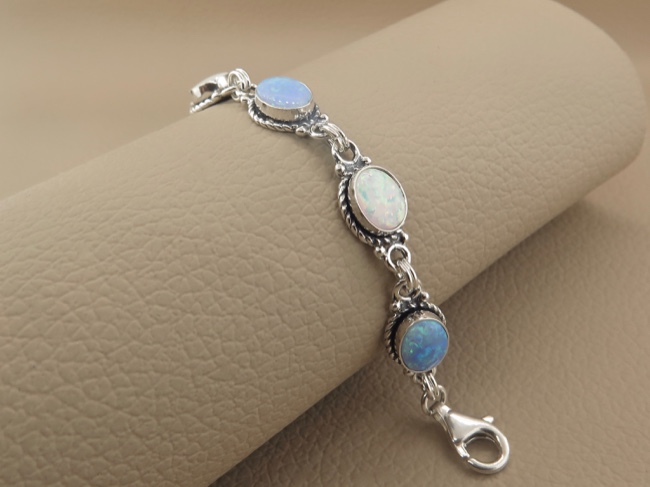 Opal Oval Bracelet - Click Image to Close