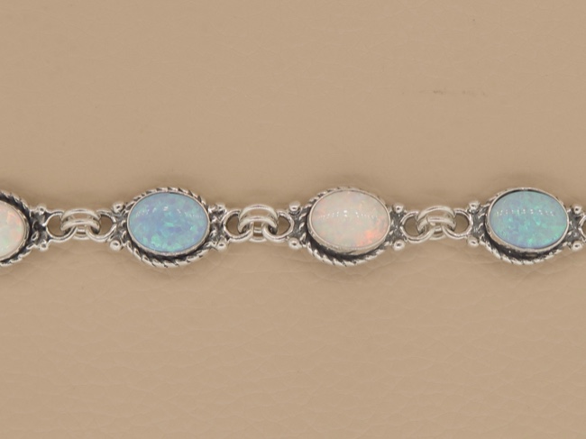 Opal Oval Bracelet - Click Image to Close