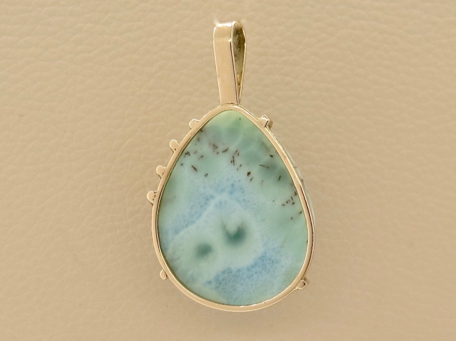 Larimar Gold Pendant - Click Image to Close