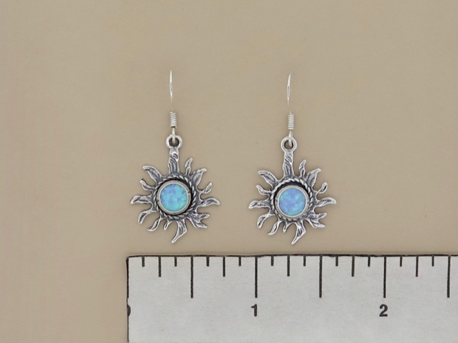 Opal Sun Earrings - Click Image to Close