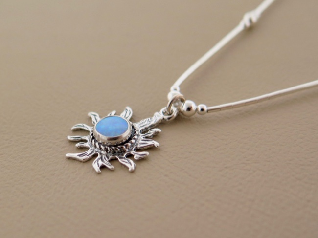 Opal Sun Necklace - Click Image to Close