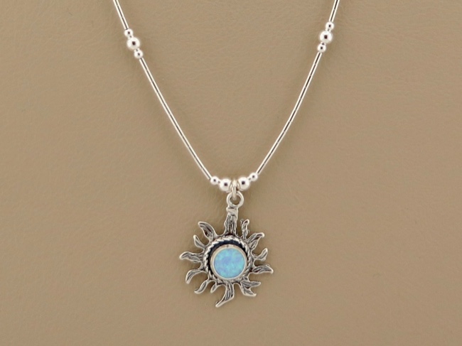 Opal Sun Necklace - Click Image to Close