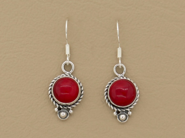Coral Earrings - Click Image to Close