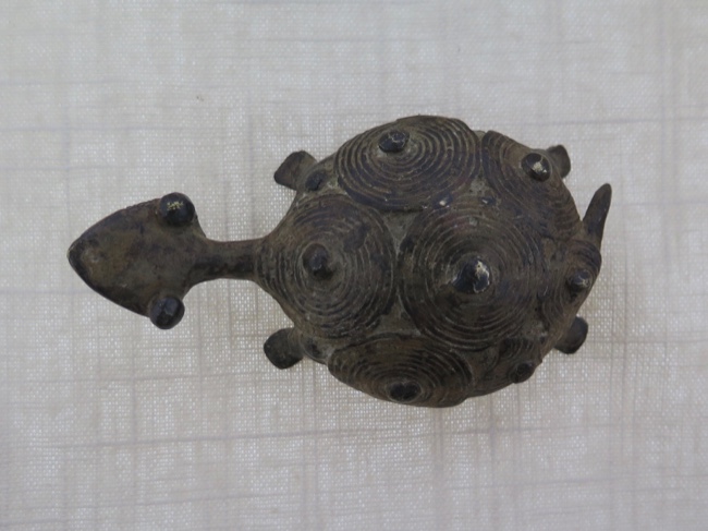 Burkina Faso Bobo Tribe Bronze Turtle Totem - Click Image to Close