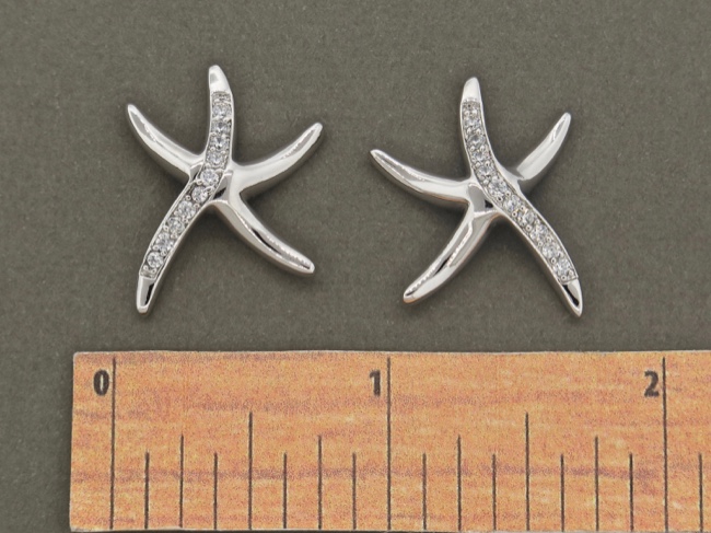 Starfish with CZ - Click Image to Close