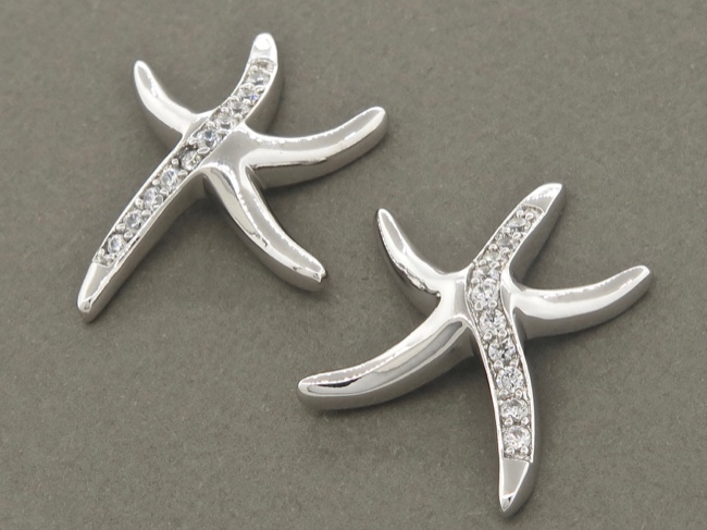 Starfish with CZ - Click Image to Close
