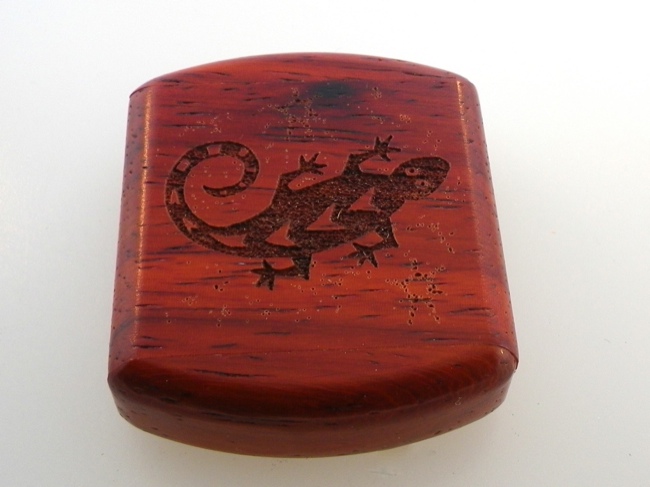 Secret Box - Gecko - African Paduak Wood - Click Image to Close