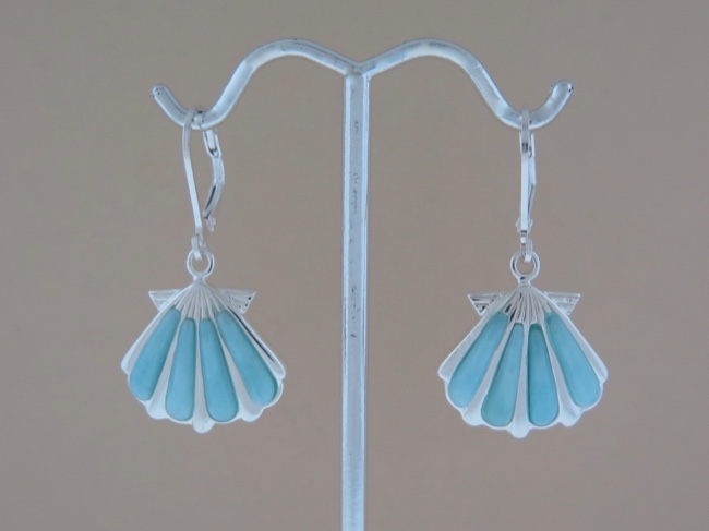 Larimar Scallop Shells - Click Image to Close