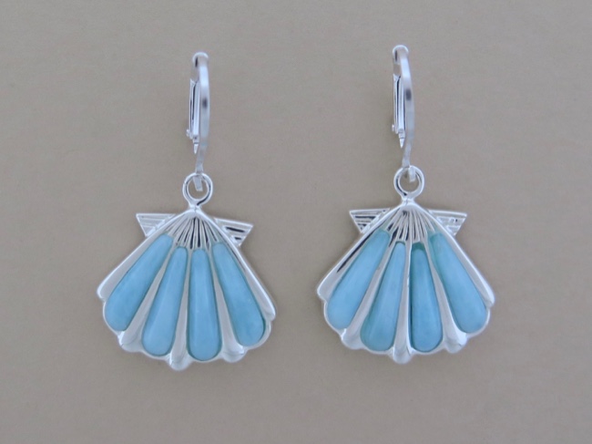 Larimar Scallop Shells - Click Image to Close