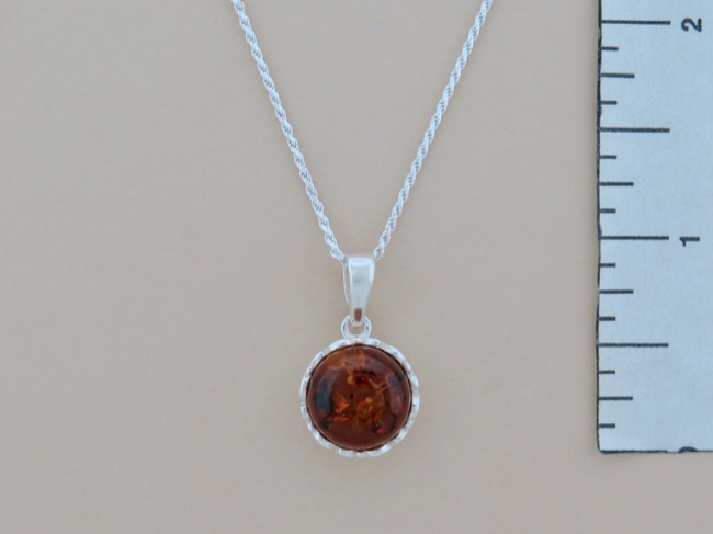Amber Round Necklace - Click Image to Close